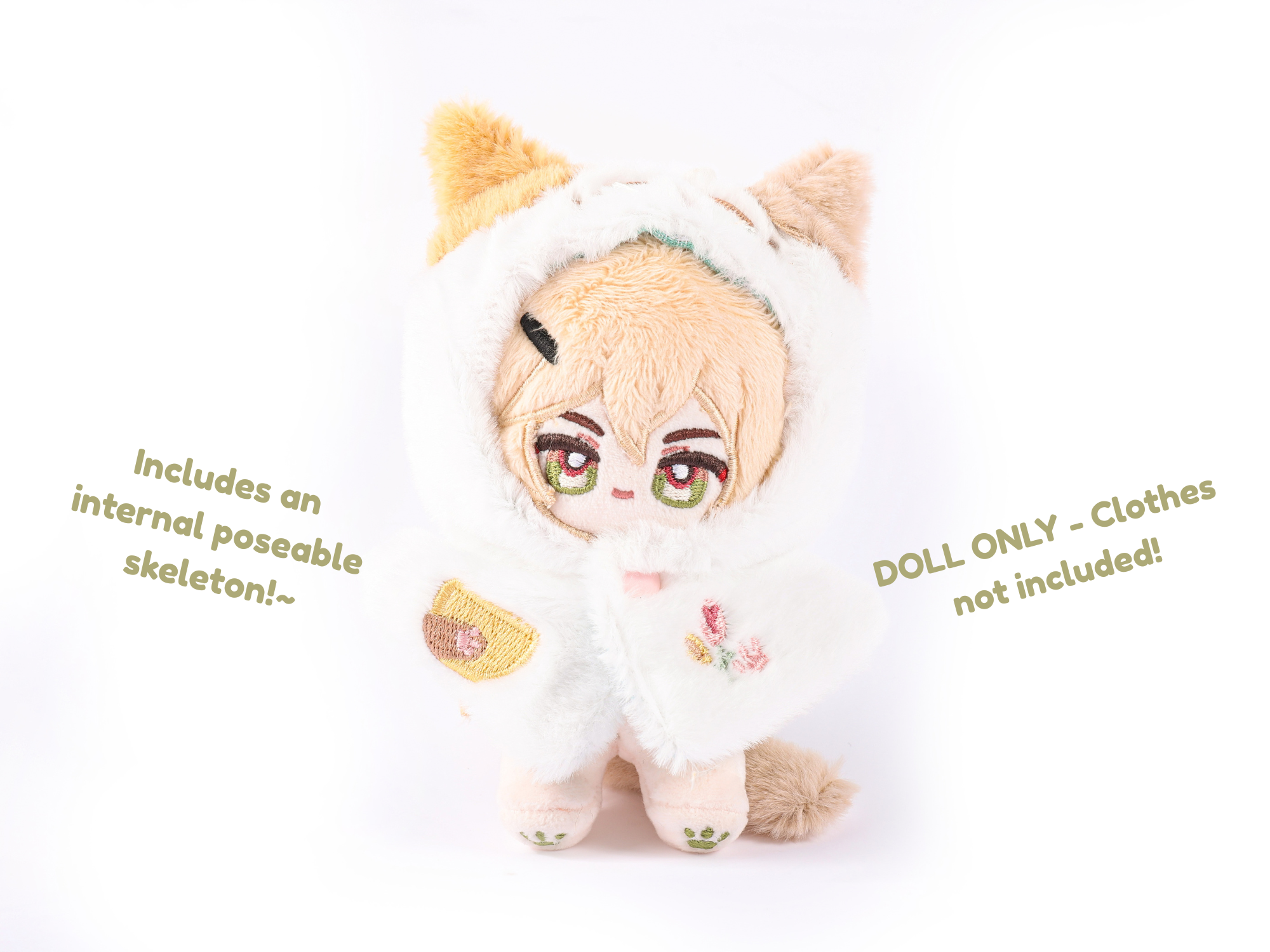 Collar X Malice Shiraishi 10CM Plush Doll only - Clothes not included - Otome Plush
