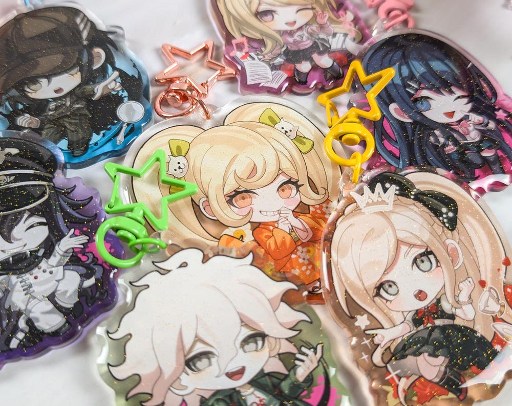 Danganronpa Gradient Keychain Charms (11 options)