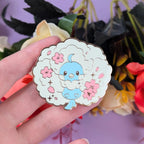 2" Mega Altaria Cherry Blossom Rose Gold Hard Enamel Pin