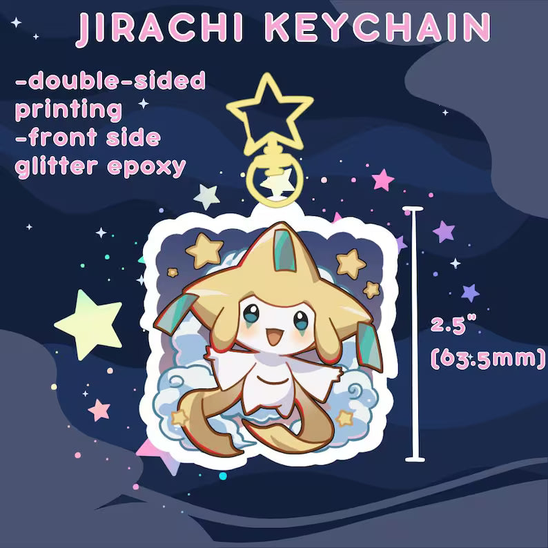 Jirachi Keychain Charm